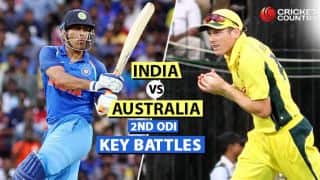 India vs Australia 2017-18, 2nd ODI at Kolkata: Virat Kohli vs Nathan Coulter-Nile, MS Dhoni vs James Faulkner and other key battles